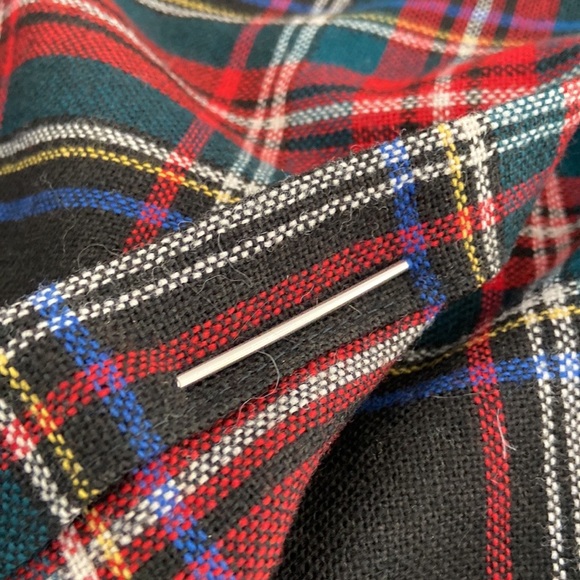 Traditional Classic Christmas Holiday Plaid Pleated Kilt Skirt With Pin - Picture 9 of 9